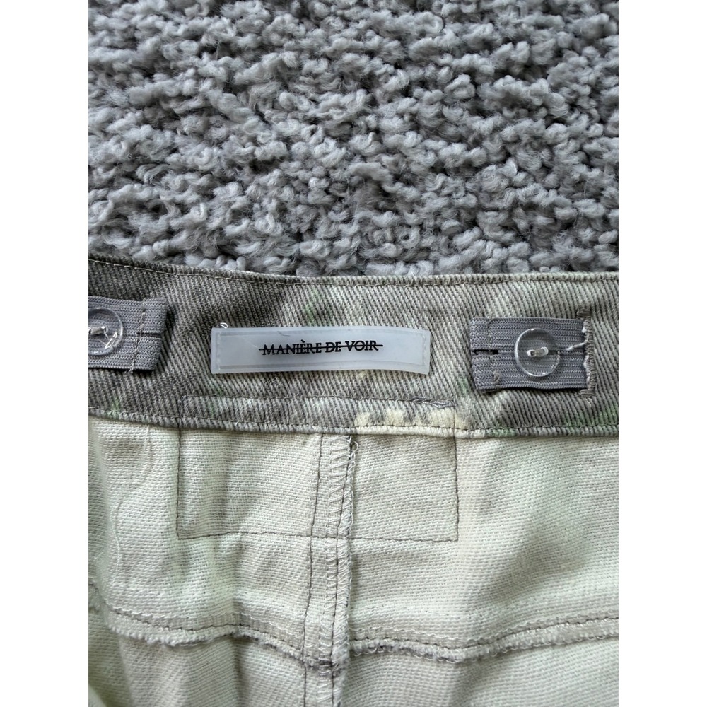 Maniere De Voir Grey Digital Camo Cargo Pants Women Streetwear Utility SIZE10 - Picture 8 of 11